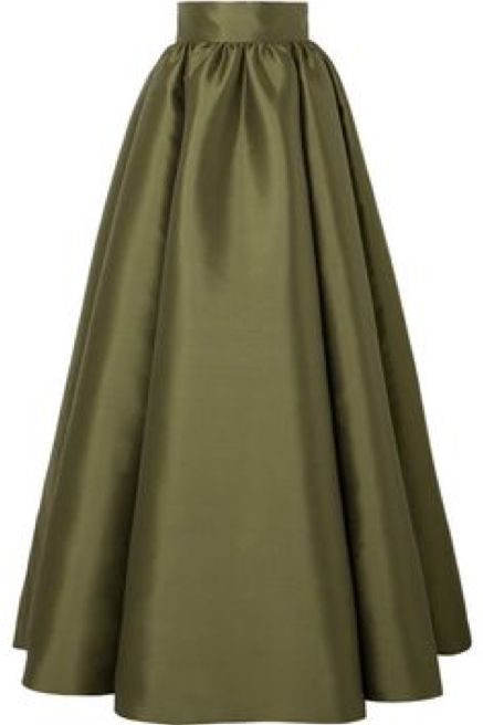 Ball Skirts, Womens Long Skirt, Brandon Maxwell, Womens Maxi Skirts, Long Skirts For Women, Skirts Online, Women Maxi, Green Satin, Green Skirt