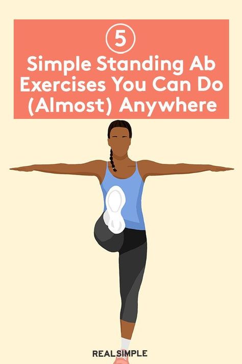 Standing Back Exercises, Stand Up Exercises For Stomach, Standing Exercises For Belly, Easy Standing Workout, Low Impact Ab Workout At Home, Standing Waist Exercises, Standing Waist Workout, Lower Belly Standing Workout, Standing Stomach Exercises