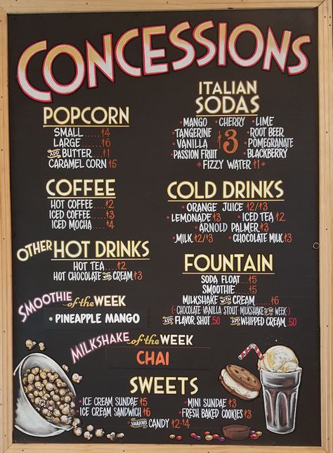 Concession Stand Menu, Hot Chocolate With Cream, Word Ideas, Soda Floats, Vanilla Fruit, Italian Soda, Mocha Chocolate, Sample Menu, Iced Mocha