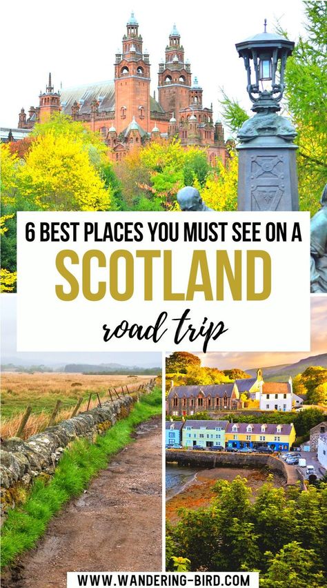 6 Best Places You Must See on a Scotland Road Trip Scotland Highlands Travel, Scotland Travel Guide, Scotland Road Trip, Places In Scotland, Road Trip Places, Wales Travel, Road Trip Europe, Europe Trip Itinerary, United Kingdom Travel