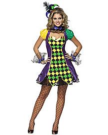 Jester Costume Women, Jester Clothes, Jester Costume Halloween, Jester Outfit, Mardi Gras Jester, Mardi Gras Dress, Clothes Green, Jester Costume, Mardi Gras Food