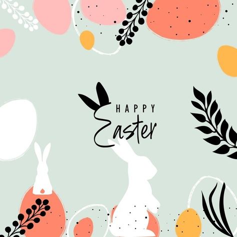 Modern Minimal Style, Trendy Easter, Happy Easter Banner, Easter Banner, Logo Psd, Technology Icon, Easter Design, Card Banner, Poster Invitation