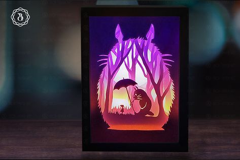 3D Shadow box Toroto Free Template - Bích Artist Free Lightbox Svg, Light Box Templates Free Printable, 3d Shadow Box Template Free, Shadow Box Template Free Printable, Papercut Light Boxes Templates Free, 3d Paper Art Templates Free Printable, Light Box Templates, Lightbox Art, Shadow Box Template