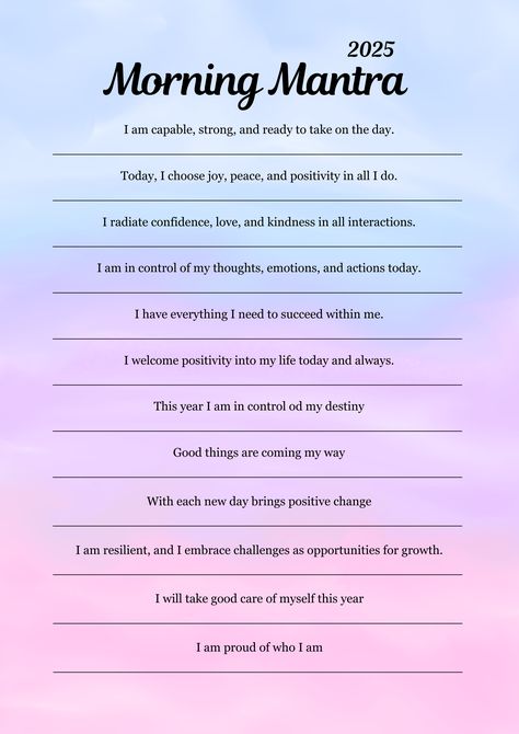 New Year Morning mantra for you girls❤️ Save it for later and follow for more 💫  #newyear #2025 #december #january #morningmantra #mantra #manifestation #affirmation #positiveaffirmation #girlaffirmation #succes #girls #journey #healing 2025 Words Of Affirmation, 21 Day Manifestation Challenge, New Year’s Eve Affirmations, I Am Affirmations New Year, Manifestation For New Year, New Years Affirmations Mantra, New Years Mantra, New Year Affirmations 2025, New Years Manifestation