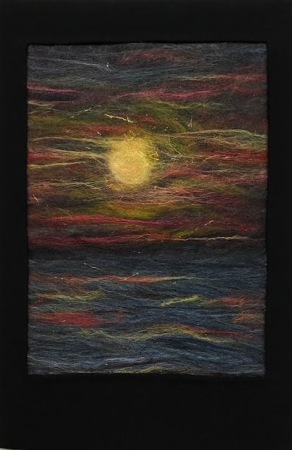 Sunset Sunset Painting, Textile Artists, Sunset Sunrise, Art Quilts, Sunrise Sunset, All Over The World, The World, Fabric, Art