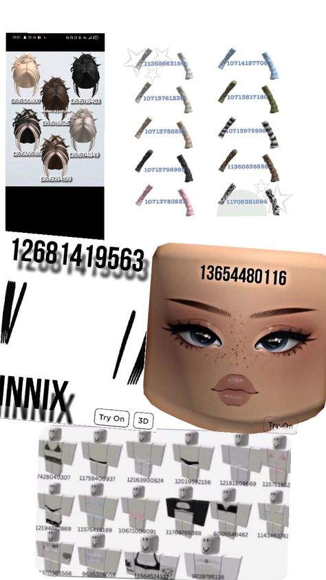 #codes #clothes #roblox Roblox Ids, Clothes Codes, Decals Codes, Roblox Skin, Bloxburg Decals Codes, Bloxburg Decals, No Makeup, Makeup Face, Coding