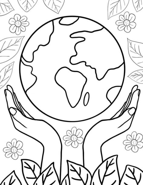 Earth For Kids, Earth Coloring Pages, Earth Day Worksheets, Earth Day Drawing, Planet Coloring Pages, Earth Day Coloring Pages, Toddler Drawing, Earth Layers, Earth Day Posters