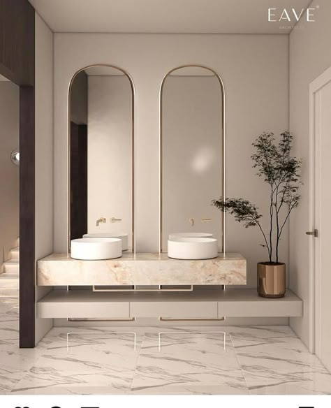 Ahmed Mekky, Wash Counter, Minimal Houses, Home Office Closet, Counter Basin, Courtyard Gardens Design, Guest Toilet, Basin Design, Home Decor Crate