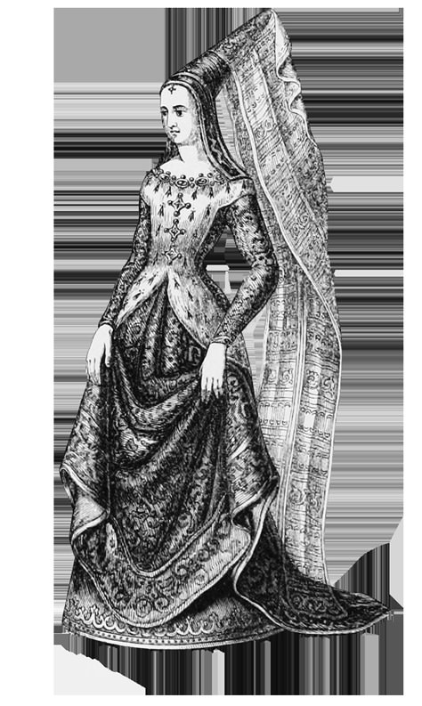 Medieval lady Middle Ages Clothing, Medieval Fairy, Peaked Hat, Aged Clothing, Gothic Costume, Medieval Woman, Medieval Ages, Medieval Life, Evolution Of Fashion