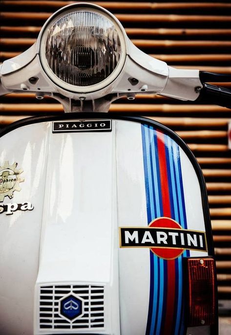 These are my kind of wheels -> Vespa & Martini.: Vespa Martini, Vespa P200e, Vespa Motor Scooters, Vespa Ape, Italian Scooter, Classic Vespa, Retro Scooter, Vespa Sprint, Vespa Px