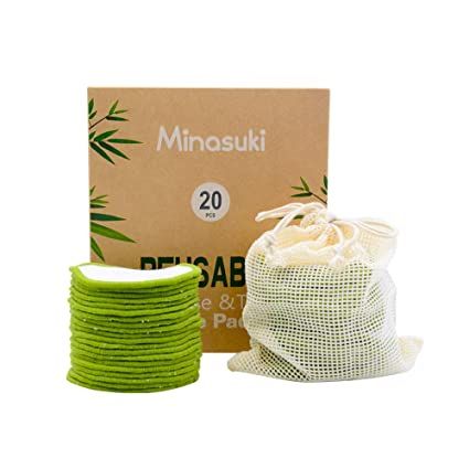 Amazon.com: Minasuki 20 Pack Organic Reusable Makeup Remover Pads - Bamboo Reusable Cotton Rounds for Toner, Washable Eco-Friendly Pads for all Skin Types with Cotton Laundry Bag: Beauty Reusable Cotton Rounds, Reusable Makeup Remover Pads, Christmas Gift Inspiration, Interlocking Foam Tiles, Cotton Rounds, Washable Pads, Paw Print Stickers, Reusable Pad, Organic Cleaning Products