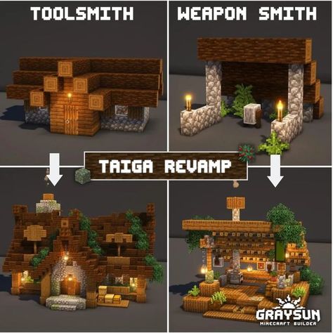 Minecraft Taiga Village, Vanilla Minecraft, Minecraft Java Edition, Minecraft Java, Rumah Minecraft Sederhana, Minecraft Structures, Minecraft Interior Design, Minecraft House Plans, Bangunan Minecraft