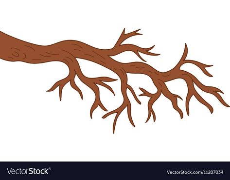 Tree Branch Royalty Free Vector Image - VectorStock Drawing Of Tree Branches, Tree Branches Drawing Simple, Tree Branches With Leaves Drawing, Tree Branches Clip Art, Tree Branch Svg, Slate Ideas, Branch Drawing, Brown Tree, Branch Vector