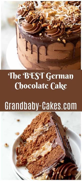 German Chocolate Cake Ideas, Fancy German Chocolate Birthday Cake, Simple German Chocolate Cake, Chocolate German Cake Recipes, German Choc Cake Recipe, Moist German Chocolate Cake From Scratch, German Chocolate Cake Mix Recipes, German Chocolate Birthday Cake, Best German Chocolate Cake Recipe