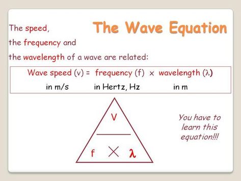 1d  #speed #frequency #wavelength #thewaveequation Physical Science High School, Gcse Science Revision, Text Structure Worksheets, Wave Equation, Sound Experiments, Persuasive Writing Prompts, Sped Math, Basic Algebra, Physics Lessons