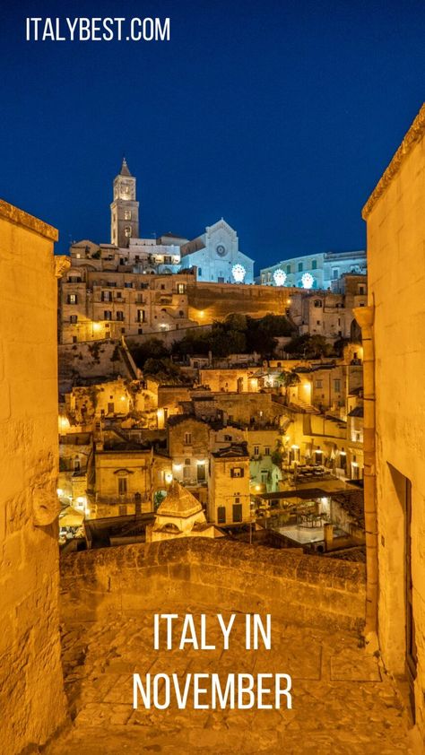 November in Italy - Weather in Italy in November & What To Do? Italy In November, Italy In October, Best Places In Italy, Southern Cities, Relaxing Travel, Sorrento Italy, Italian Alps, Places In Italy, Mountain Travel