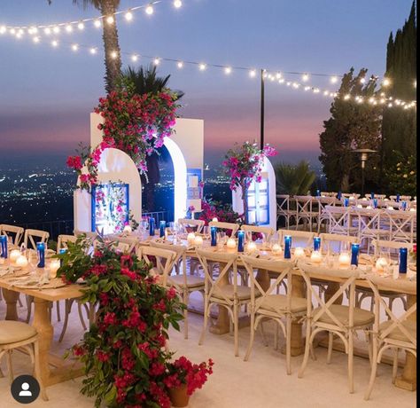 Mamma Mia Wedding, 17th Birthday Party Ideas, Rhodes Wedding, Bougainvillea Wedding, 21st Ideas, 17th Birthday Ideas, Prom Themes, Prom Theme, Wedding 2025