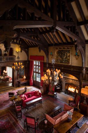 Glenridge Hall, Salvatore House, Salvatore Boarding House, Vampire House, Boarding House, Paris Jackson, Tudor House, Country Houses, A Living Room