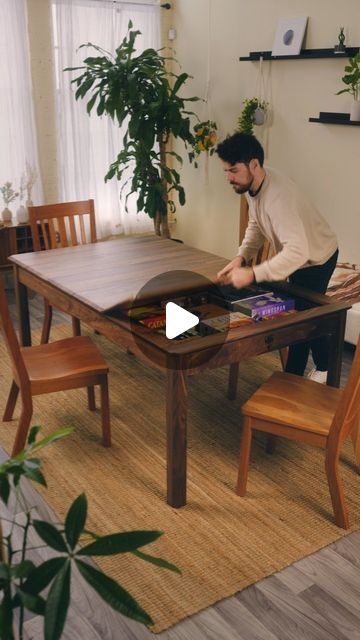 Wyrmwood on Instagram: "Are you a @chipotle fanatic and obsessed with board games? The Black Walnut Modular Gaming Table is the perfect solution.

Interested in a Modular Gaming Table? Sign up for updates in our bio 🔥

#boardgame #holidaydeals" Community Table, Gaming Table, Game Nights, Family Dining, Perfect Gif, December 8, Table Sign, Table Signs, Table Ideas