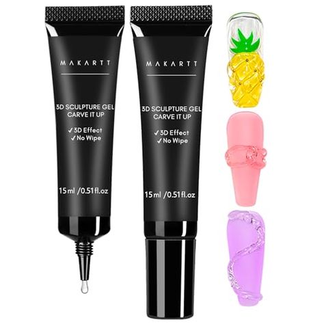 Limited-time deal: Makartt 3D Nail Gel, Sculpting Gel for Nail Art, 2 Pcs 15g DIY Craving Gel, No Wipe 3D Molding Gel for Nails Decoration Drawing Nail Gel, Manicure Sculpture Nail Charms Gel Spider Gel Nail Art Ideas, Spider Gel Nail Art Black, Nail Art Using Spider Gel, Spider Gel Nail Art Tutorial, Spider Gel Tumbler, Nails