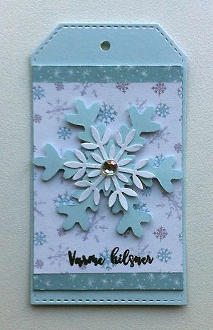 Tag snowflake punched - JKE Snowflake Christmas Tags, Christmas Tags Handmade, Xmas Gift Tags, Christmas Gift Tags Handmade, Xmas Tags, 25 Days Of Christmas, Gift Tags Diy, Treat Boxes, Winter Cards