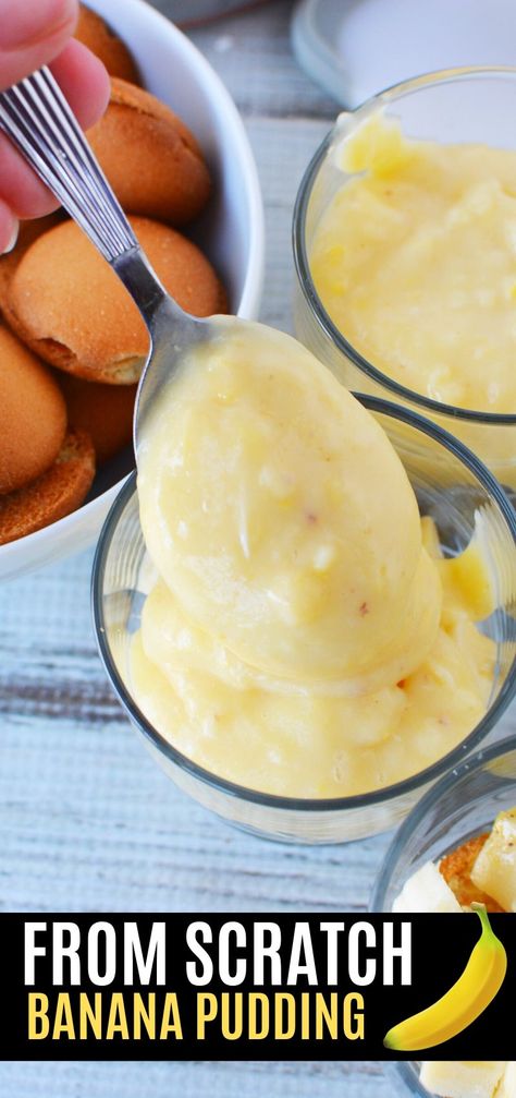 Pudding Recipes Homemade, Pudding From Scratch, Banana Pudding From Scratch, Cheesecake Banana, Old Fashioned Banana Pudding, Homemade Banana Pudding Recipe, Banana Pudding Desserts, Easy Banana Pudding, Banana Cream Pudding