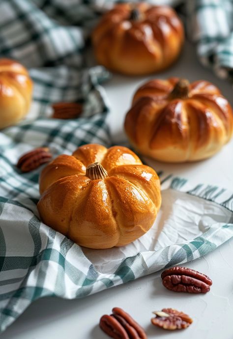 Learn How to Cook Pumpkin Bread Rolls Recipe For Free | Recipes You'll Love, Made Easy! Pumpkin Shaped Bread Rolls, Pumpkin Shaped Buns, Pumpkin Shaped Dinner Rolls, Pumpkin Bread Rolls Recipe, Pumpkin Buns Recipe, Pumpkin Shaped Rolls, Bread Rolls Easy, Pumpkin Shaped Bread, Pumpkin Bread Rolls