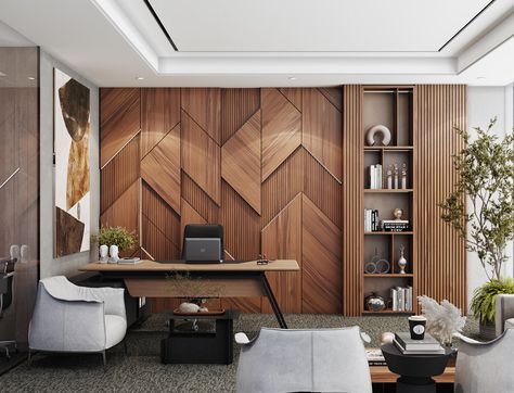 Office Paneling Wall, Office Cabin Wall Panelling Design, Office Cabin Wall Design, Manager Office Interior Design Modern, Luxury Office Cabin Design, Md Cabin Interior Office, Md Cabin Interior Office Modern, Tv Wall Office, Manager Cabin