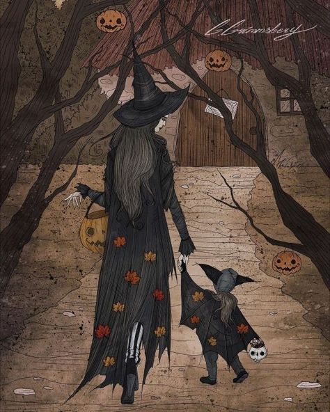 Helloween Wallpaper, Autumn Walk, Samhain Halloween, Attitude Clothing, Halloween Artwork, Halloween Illustration, Season Of The Witch, Halloween Images, Witch Art