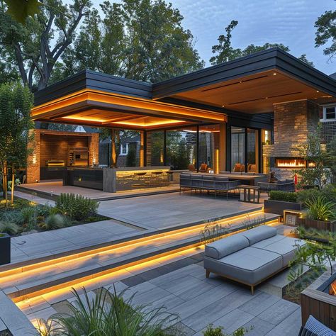 10+ Contemporary Garden Designs for Modern Homes • 333+ Art Images Garden Patio Designs, Modern Pergola Ideas, Garden House Ideas, Contemporary Garden Rooms, Dream Backyard Garden, Modern Gazebo, Patio Design Ideas, Modern Patio Design, Contemporary Garden Design