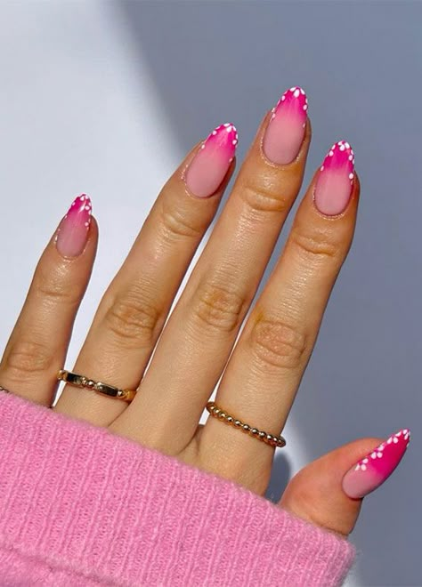 bright nails, summer nails, summer nail art design, summer nails, summer nail colors, nail art ideas Pink Gradient Nails, Nail Art Images, September Nails, Hot Pink Nails, Cute Nail Art Designs, Nail Art Designs Summer, Pink Gradient, Nail Art Videos, Gradient Nails