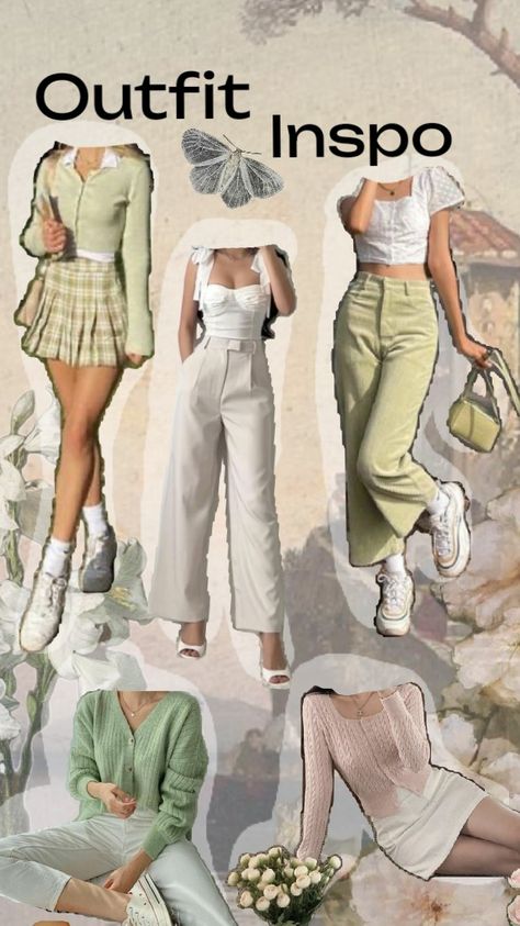 Outfit Inspo #wallpaper #outfit #outfitinspo #aesthetic #spring #vibes #preppy #inspo #viral #bright #colours #aestheticoutfits #outfits #beige #flowers Colour Palette Spring, Green Aesthetic Outfits, Pink Green Aesthetic, Spring Colour Palette, Outfits Beige, Palette Spring, Inspo Wallpaper, Preppy Inspo, Beige Flowers