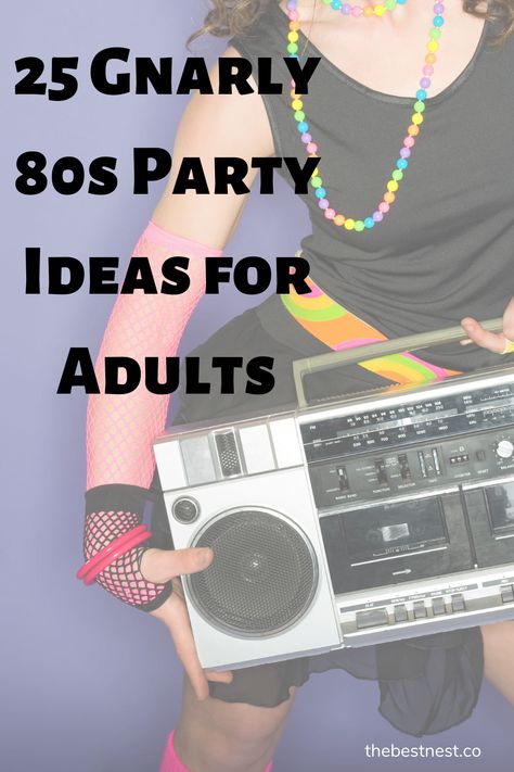 80s parties are the best, here's some great ideas to take your event over the top. 80’s Theme Party Games, 80s Prom Party Food, 1980s Party Games, 80s Themed Birthday Party Ideas For Adults, 80s Games Party, 80s Party Games Adults, 80s Party Activities, 80’s Theme Birthday Party, 80 Fashion Outfits 80s Style Party