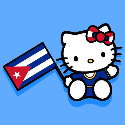 Caribbean Hello Kitty, Cuban Hello Kitty, Cuba Flag Aesthetic, Mexican Pfp Aesthetic, Cuban Aesthetic, Jamaica Quotes, Cuba Aesthetic, Mexican Pfp, Pink Hello Kitty Wallpaper Iphone