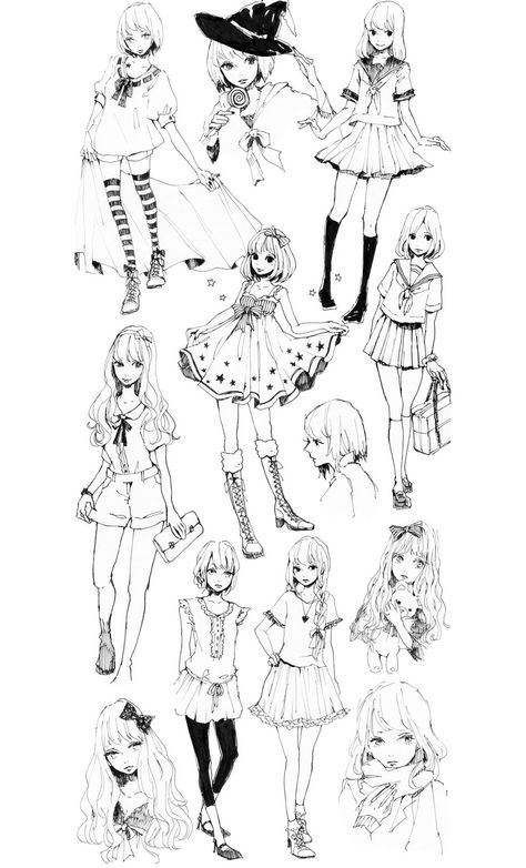 Clothes Sketches, Manga Tutorial, Manga Clothes, Sketches Art, Anime Tutorial, 캐릭터 드로잉, Poses References, Drawing Clothes, Drawing Lessons