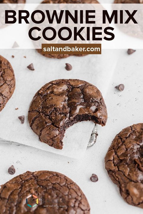 Box Brownie Mix Into Cookies, Brownie Batter Cookies Recipe, Box Brownies Cookies, Brownie Box Mix Cookie Recipes, Crinkle Cookies Recipe Brownie Mixes, Boxes Brownie Recipes, Pillsbury Brownie Mix Cookies, How To Turn Brownie Mix Into Cookies, Chocolate Brownie Cookies Easy