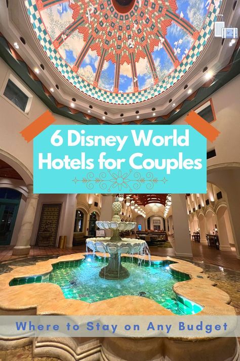 Disney World For Couples, Best Disney Hotels, Best Disney World Resorts, Hotels Near Disney World, Disney World Honeymoon, Disney Deluxe Resorts, Couple Disney, Disney Anniversary, Disney Cheap