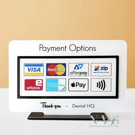 Custom Payment Accepted Sign for Business Owner Small Business Pop Up Shop, Payment Sign, Storefront Signage, Balance Transfer Credit Cards, Custom Business Signs, Social Media Signs, Salon Signs, Business Signage, Plastic Signs