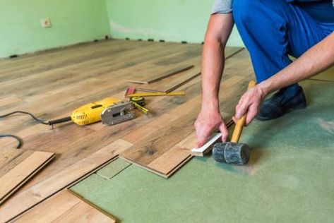 Wood Floor Refinishing, Diy Mobile Home Remodel, Mobile Home Repair, Installing Laminate Flooring, Mobile Home Renovations, Floor Refinishing, Mobile Home Living, Refinishing Floors, Remodeling Mobile Homes