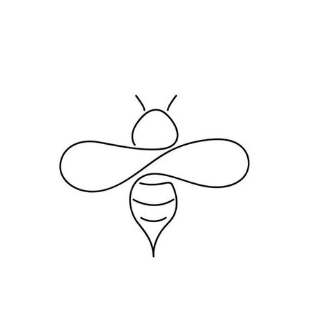 One Line Bee Drawing, Single Line Bee Tattoo, Bee Line Tattoo, Bee Outline Tattoo, Minimalist Bee Tattoo, Line Art Bee, Bee Line Drawing, Bee Line Art, Bee Outline