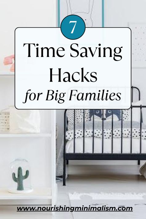 Simplify your big family life with these seven time-saving hacks. Discover practical strategies to manage chores, schedules, and daily tasks efficiently. Create harmony in your busy household and enjoy a stress-free family environment. Implement these hacks for a simpler life. Big Family Small House Organization, Big Family Life, Big Family Organization, Before School Routine, Motivation Playlist, Big Families, After School Routine, Saving Hacks, Organized Life