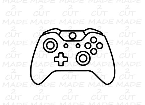 Excited to share this item from my #etsy shop: Xbox Controller Svg - Controller Design - Xbox Design - Controller SVG - Silhouette Studio - Xbox Controller Tattoo, Xbox Controller Drawing, Gamer Backgrounds, Arcade Graphics, Controller Drawing, Xbox Design, Control Xbox, Emoji Svg, Painting Pottery