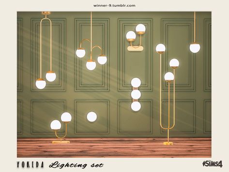 The Sims Resource - Yokeda lighting set Sims 4 Kitchen, Sims 4 Bedroom, Sims 4 Mm Cc, Casas The Sims 4, Sims Building, Sims 4 Gameplay, Boho Furniture, 4 Wallpaper, Sims 4 Mm