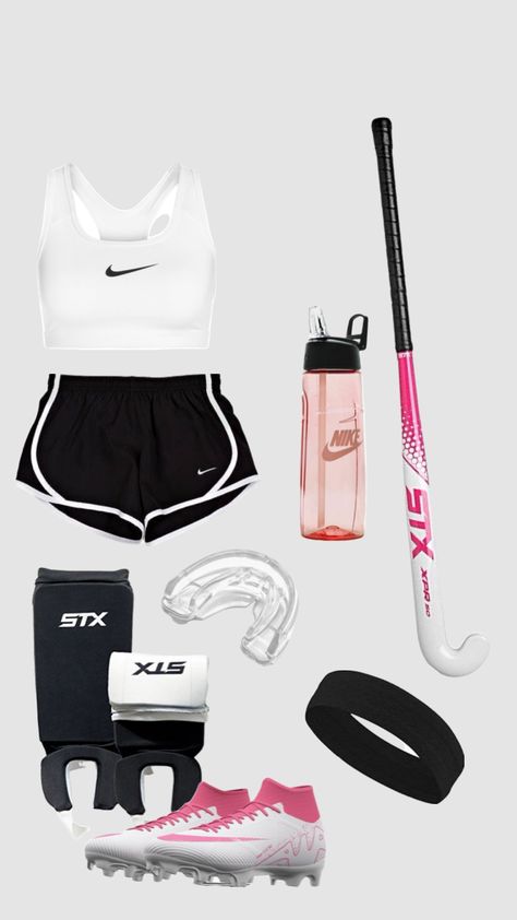 Field hockey outfit! #pink #outfit #sports #ootd #hockey #fh #field hockey Field Hockey Outfits, Hockey Outfit, Pink Field, Hockey Outfits, Hockey Goals, Hockey Girls, Outfit Pink, Field Hockey, Sporty Outfits