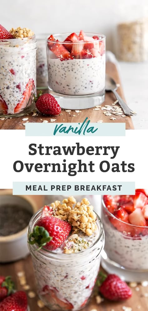 Overnight Oats In A Jar, Overnight Oats With Yogurt, Fit Mitten Kitchen, Best Overnight Oats Recipe, Strawberry Overnight Oats, Oat Recipes Healthy, Perfect Healthy Breakfast, Overnight Oats Recipe Healthy, Overnight Oats Healthy