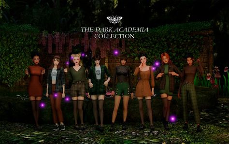 [Dark Acedemia Collection] | Patreon Sims 4 Dark Academia Cc Furniture, Dark Academia Sims 4, Sims 4 Dark Academia, Sims 4 Dark Academia Cc, Body Presets, Cc Packs, Gaming Ideas, Masculine Clothing, Sims 4 Tattoos