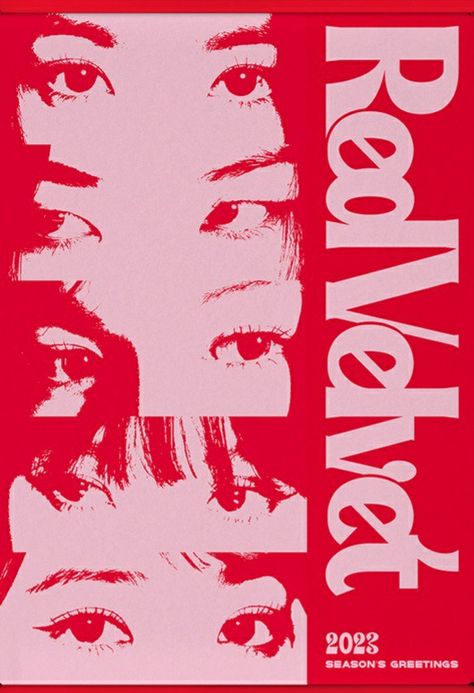 Red Velvet Poster Print, Red Singer Aesthetic, Kpop Season Greetings Design, Kpop Posters Red Velvet, Red Velvet Poster Aesthetic, Red Velvet Season Greeting 2023, Red Velvet Poster Edit, Red Velvet Kpop Aesthetic, Red Velvet Y2k