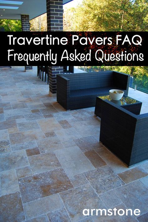 Travertine Pavers Backyard, Natural Stone Driveway, Travertine Floors Outdoor, Travertine Driveway, Travertine Patio, Rock Path, Travertine Colors, Travertine Outdoor, Outdoor Pavers