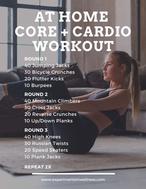 Core Cardio Workout, Best At Home Workouts, Kettlebell Workout Routines, Home Workout Plan, Strength Workouts, Best At Home Workout, Cardio Workout At Home, Conditioning Workouts, Best Ab Workout