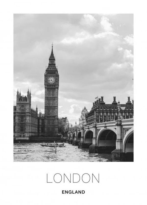 City Life Photography, London Dreams, Travel Picture Ideas, London Poster, Black And White Picture Wall, Travel Wallpaper, Poster Room, Fashion Wall Art, Room Pictures